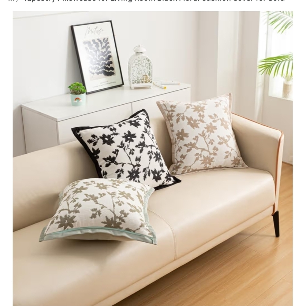 Floral Patterned Throw Pillow Covers - Picture 3 of 5